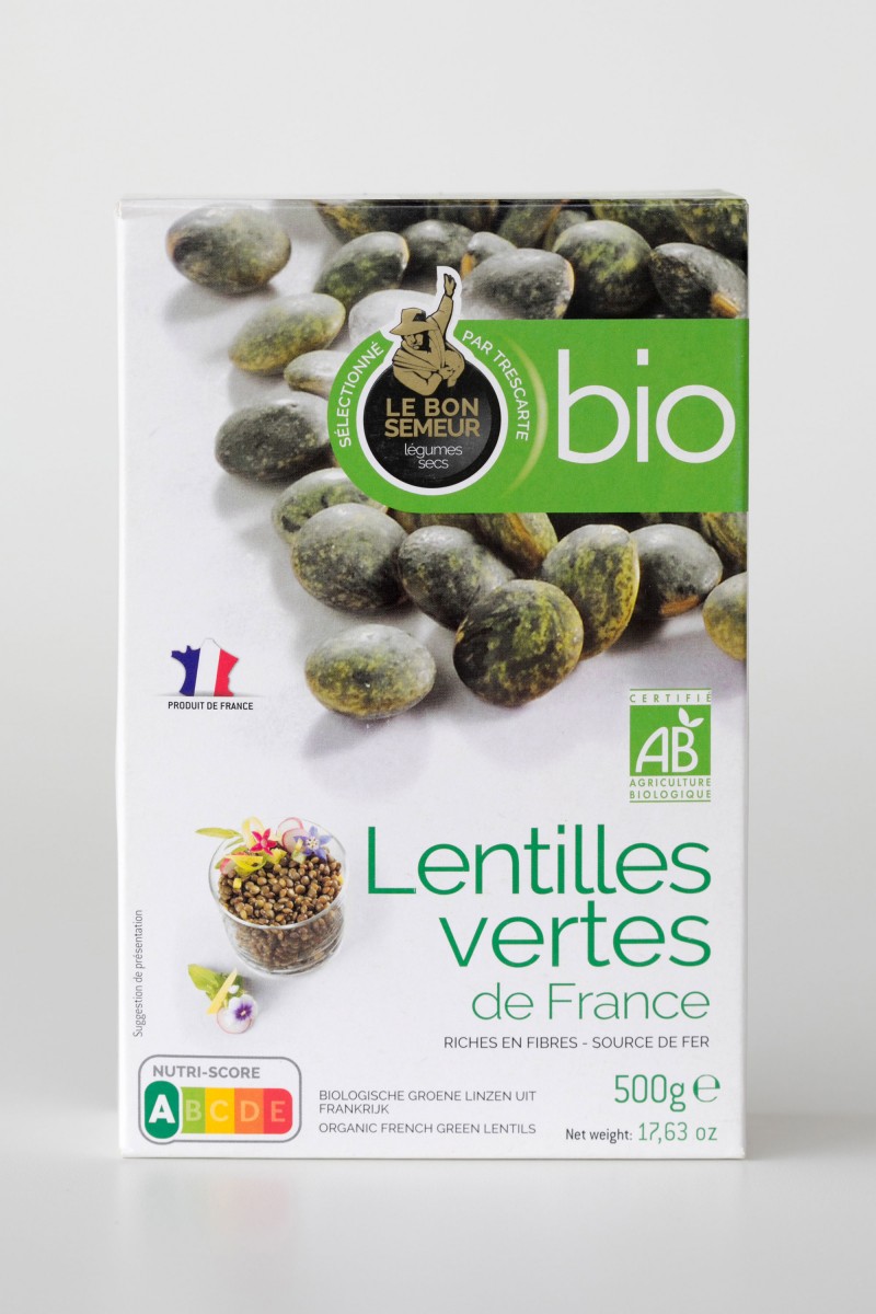 Lentilles vertes Bio France 500g - Le Bon Semeur